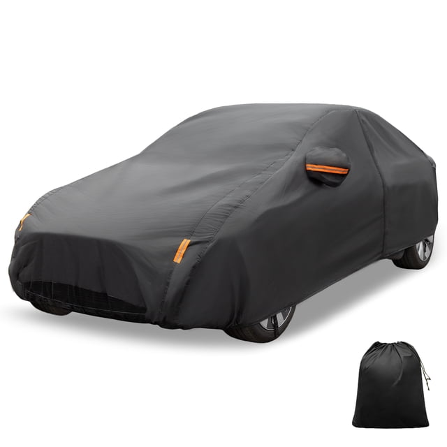 Unique Bargains Car Cover for Tesla Model 3 2017-2023 210T Polyester with Driver Door Zipper License Plate Vent Black