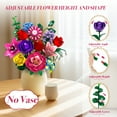 thumbnail image 2 of Flower Bouquet Building Blocks Compatible with Lego, 1051 PCS ABS Botanical Collection Rose Home Decor, Christmas, Mother's Day, Valentine's Day Gift for Girls Women 6+, 2 of 7