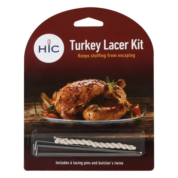 Goodcook 8-Count Stainless Steel Poultry Turkey Lacer with Lacing Twine Cooking 