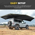 thumbnail image 3 of BUNKER INDUST 270 Degree Awning Free Standing with 3-Color LED Lighting, Passenger-Side Mount, Waterproof & Wind Resistant for SUV Van Truck Camper, 3 of 9