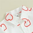 thumbnail image 4 of LIJCC Toddler Baby Boys Valentines Day Outfits Kids Heart Print Short Sleeve Button Up Shirt and Solid Color Pockets 2Pcs Shorts Summer Clothes, 4 of 7
