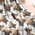thumbnail image 3 of Cute Doberman and Dog Footprint Blanket,Comfortable Soft Flannel Throw Blanket,All Season,Warm Lightweight Blankets for Sofa Bed Couch Living Room Chair,50"x60", 3 of 4