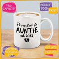 thumbnail image 2 of Shop4Ever Promoted To Auntie Est 2023 Ceramic Coffee Tea Mug Cup 11 oz. Funny Gift for Her, New Aunt, New Auntie (White Handle 11 oz.), 2 of 5