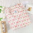 thumbnail image 6 of Ayieyill Corduroy Tote Bag for Women Girl Canvas Shoulder Cord Purse with Inner Pocket (Rose Bowknot), 6 of 6