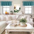thumbnail image 4 of Solid Color Valance Curtain Teal Window Valances Rod Pocket Short Curtains Window Treatments for Kitchen Bedroom Bathroom Laundry 60" x 18", 4 of 9
