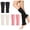 Black,Pink,White, variant on 3 Pack Rib Knit Leg Warmers for Women, Acrylic Leg Warmer Socks with Ruffle, Soft Stretchy Ankle Warmers for Boots, Y2K Striped Style Leg Covers for Women Outside, Black/Pink/White
