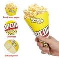 50 Pcs Popcorn Bag Individual Servings Bags Containers for Food Conical
