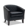 thumbnail image 7 of DREAMSIDEA Morden Accent Chair Faux Leather Armchair Comfy Upholstered Single Sofa Chair for Living Room, Black, 7 of 7