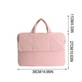 thumbnail image 2 of JOGZMZ Quilted Laptop Bag for Women, Lightweight Nylon Shoulder Bag with Padded Protection, Handheld Tote for Commute and Travel, Fits 14 Inch Notebook, 2 of 7
