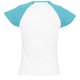 thumbnail image 3 of SOLS - Camiseta de manga corta bicolor modelo Milky para mujer (Blanco/Azul Coral), 3 of 3
