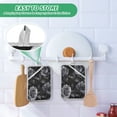 thumbnail image 6 of Two Pieces Of Square Heat Insulation Pad Oven Mitts 7x9.8 Inch Oven Microwave Kitchen Cooking Baking Black Roses Seamless, 6 of 7