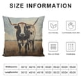 thumbnail image 5 of Orinice Cow Graphic Decorative Pillow Cover for Home Decor, Cotton Linen Cushion Case 1PC 12x12in, 5 of 5
