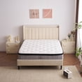 thumbnail image 5 of Ktaxon Full Platform Bed Frame with USB Charging, Upholstered Bed, Wingback Headboard/No Box Spring Required/Wood Slat Support/Easy Assembly/Beige, 5 of 13