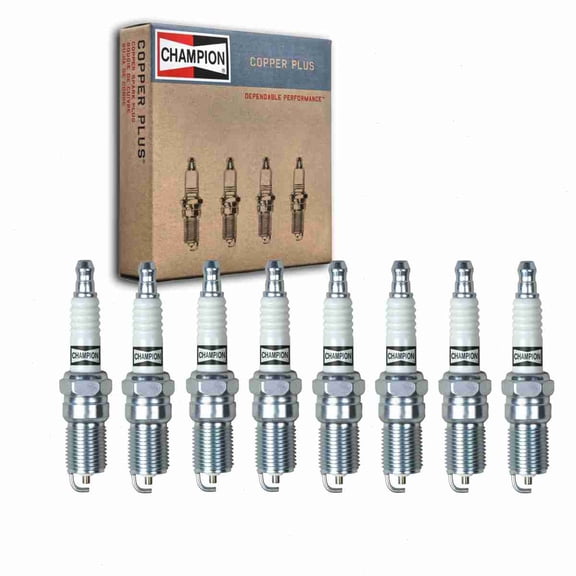 8 pc Champion Copper Plus Spark Plugs compatible with Chevrolet Tahoe 5.7L V8 1996-2000