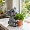 thumbnail image 5 of Eolstice Elephant Flower Pots, Cute Mini Planter For Small Plants, Cactus, Indoor Outdoor Home Office Desk Tabletop Decoration, Great Gift Idea, 5 of 7