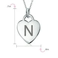 thumbnail image 4 of Bling Jewelry Womens Tiny Minimalist Heart Initial Pendant Necklace Sterling Silver A-Z Alphabet, 4 of 5
