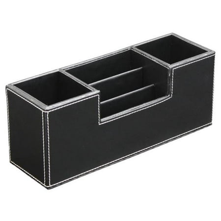 Hipce Sdot 01 Br 2 In 1 Faux Leather Desk Organizer Pen Holder