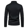 thumbnail image 3 of SWSMCLT Men's Half Zip Fall Thermal High Neck Lined Long Sleeve Sweatshirt Sweater Soft Top Cozy Fitted Zip Pullovers Black 36, 3 of 4