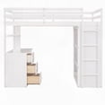 thumbnail image 5 of White Twin size Loft Bed with Integrated Drawers, Desk & Wardrobe - Saves Space & Adds Functionality, 5 of 19