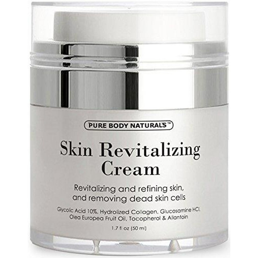 Pure Body Naturals Skin Revitalizing Cream Glycolic Acid Moisturizer