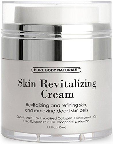 Pure Body Naturals Skin Revitalizing Cream - Glycolic Acid Moisturizer 