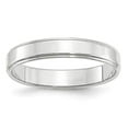 thumbnail image 5 of 10K White Gold 4mm Flat with Step Edge Band Ring Size 9.5, 5 of 7