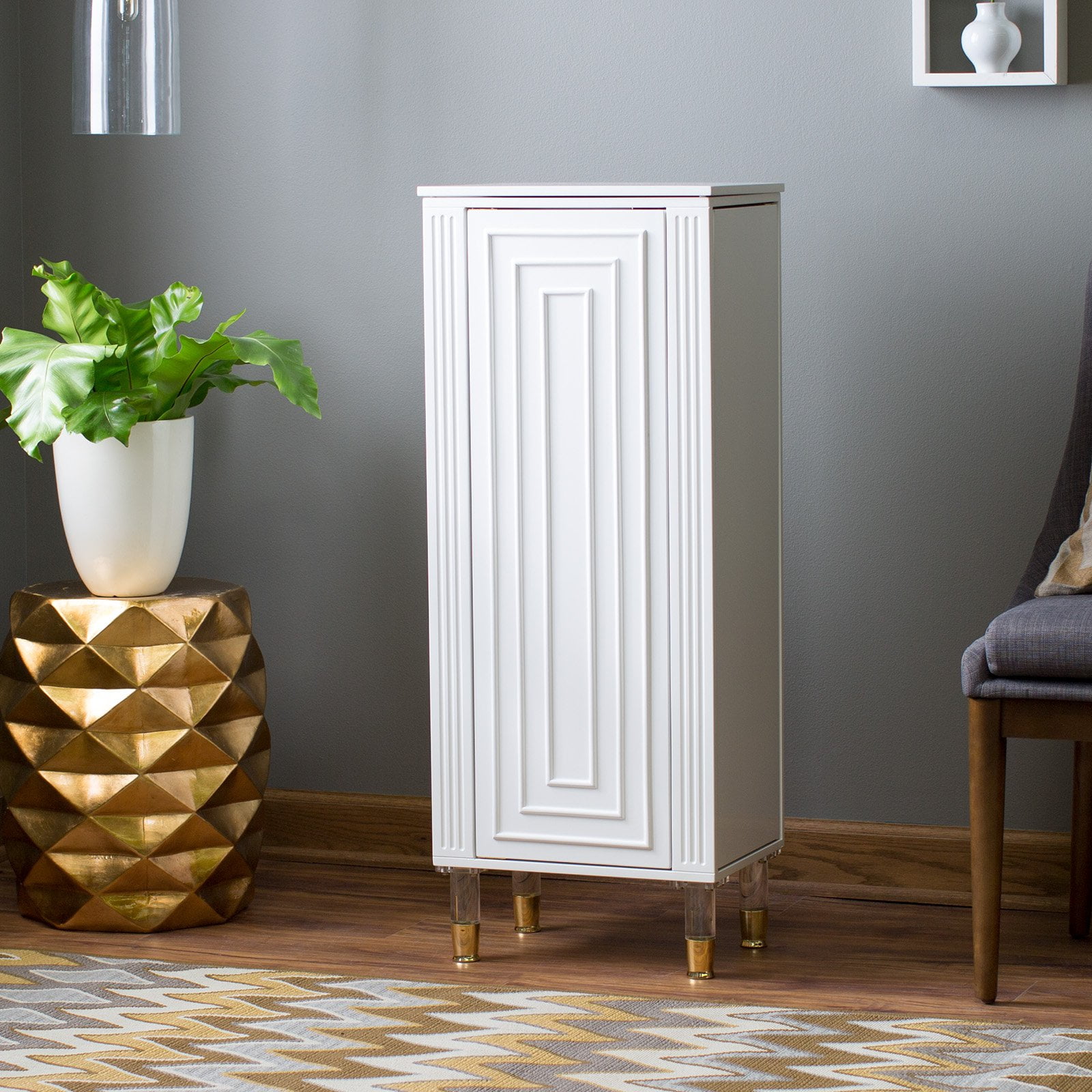 Belham Living Modern Regency Jewelry Armoire White Walmart Com Walmart Com