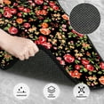 thumbnail image 2 of Daiia Rose Flowers Printed Car Floor Mats Set of 4, Durable Non Slip Auto Floor Carpet, Car Interior Carpets Proof Foot Pads Anti-Slip Cushion Automoetive Accessories, 2 of 6