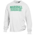 thumbnail image 2 of Men's ComfortWash White Marshall Thundering Herd Garment Dyed Long Sleeve T-Shirt, 2 of 3