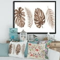 thumbnail image 3 of Designart Tropical Monstera and Palm Leaf In Terracotta FLOAT FRAME WALL ART, 3 of 4