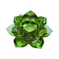 thumbnail image 2 of 1Pc Multicolored Glass Butter Base Lotus Leaf Candle Holder - 8 Colors Crystal Glass Lotu Flower Candle Tea Light Holder Buddhist Candlestick, 2 of 3