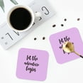 thumbnail image 5 of Bingfone Vintage Let The Adventure Begin1 Leather Drinks Coasters With Set Of 6,Suitable For Home Kitchen,Coffee Cup Coasters Home Gift, 5 of 9