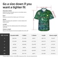 thumbnail image 5 of Pofeuu Green Disco Lights Print Hawaiian Shirt for Men Sleeves Casual Button Down Summer Beach Dress Shirts T-Shirts,XX-Large, 5 of 7