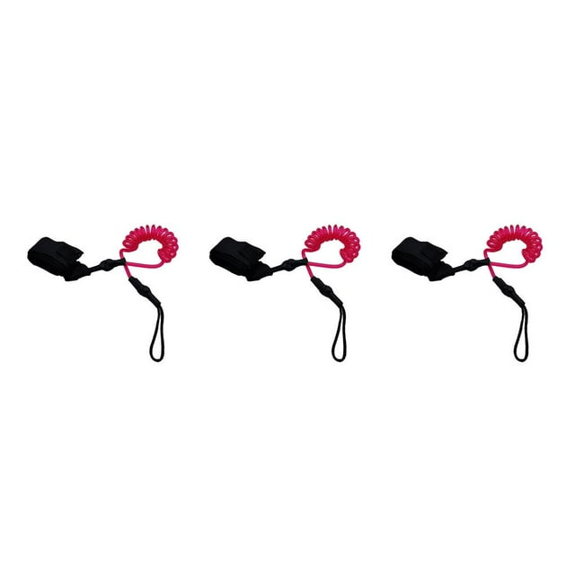relayinert Laisse Élastique 1/2/3/5 pour Tiges de Sécurité à Pagaie et Bateaux Extensible et Résiliente Rouge Rose 45cm 3 Pcs