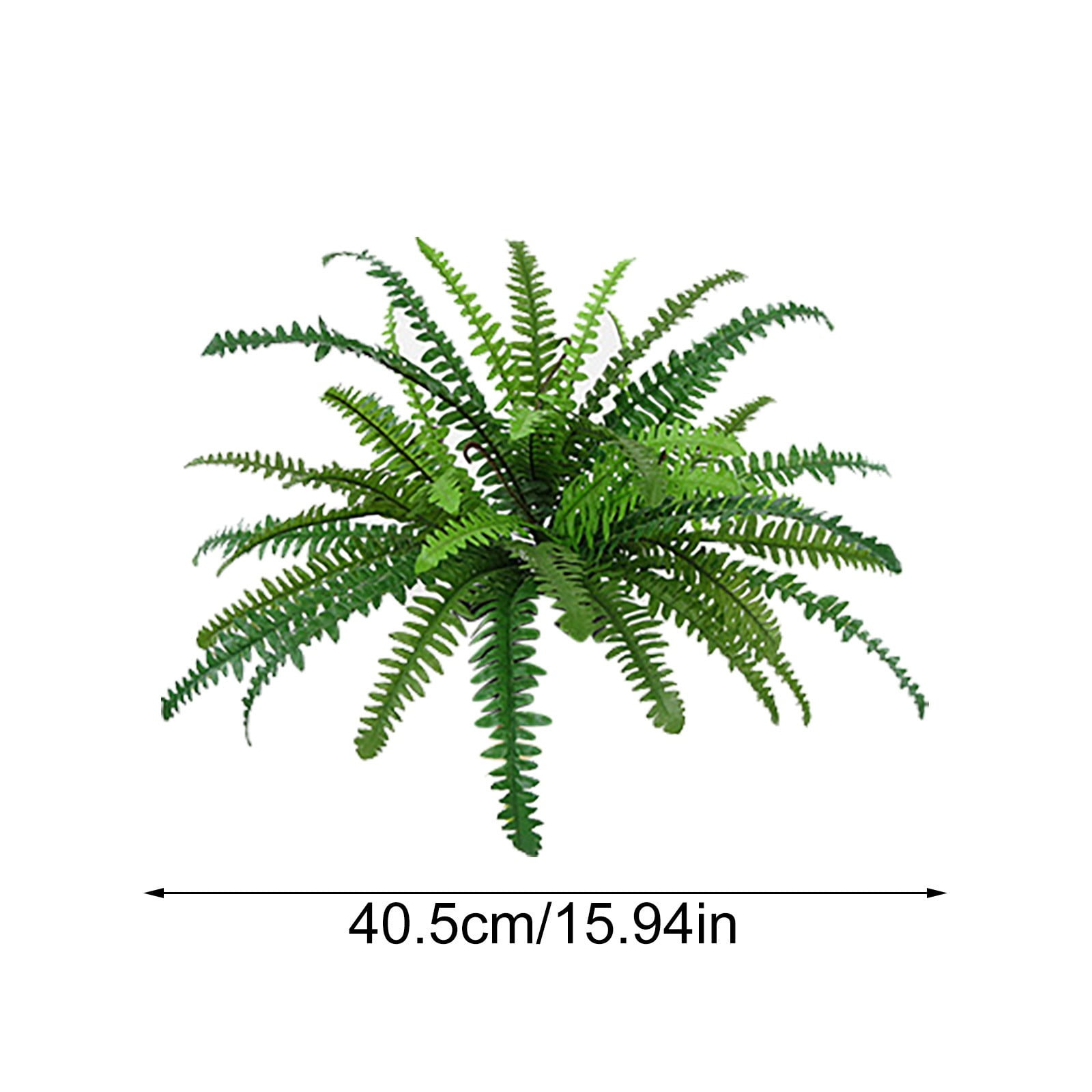Liulin 2Pcs Artificial Ferns for Outdoors, Artificial Boston Fern Bush, Realistic Fake Ferns for Home Garden Porch Patio Office Decor, Faux Ferns for Outdoor Planter, Ferns Artificial Plants, 15.9"