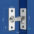 thumbnail image 6 of Door Hasp Latch Rustproof Corrosion Resistant Easy Assembly Mini Size 90-Degree Door Latch Sliding Door Lock Latch, 6 of 8