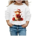 thumbnail image 1 of Chandail en Molleton à Manches Longues pour Filles, Graphique, Mignon, Col Rond, Pull-Over, Vêtements pour Filles, 1 of 4