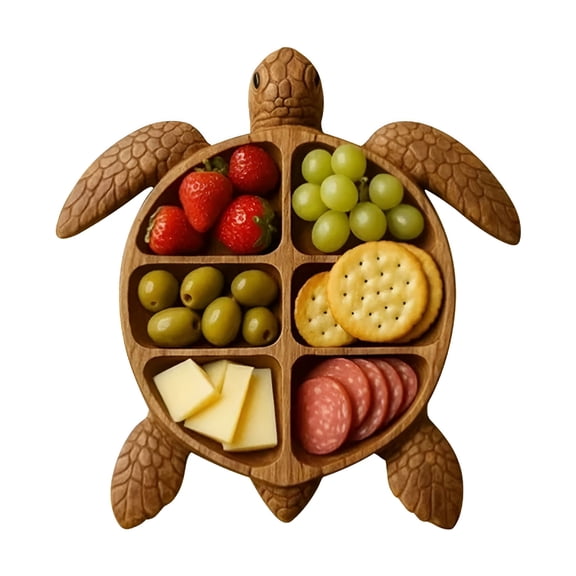 ACDANC Octopus Charcuterie Platter,Ocean Themed Cheese Bread Board,Novelty Serving Tray Board for Cheese Meats Fruit,Animal Design Wood Serving Tray,Unique Birthday Gift (Turtle,11inch)