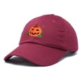 thumbnail image 4 of DALIX Jack-O-Lantern Halloween Pumpkin Hat Boys Girls Baseball Cap in Maroon, 4 of 7