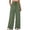 Army Green(Womens Pants), variant on No Boundarie Drawstring Pants for Women High Waisted Wide Leg Trousers Casual Elastic Waist Textured Lounge Pants with Pockets