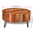 thumbnail image 4 of vidaXL Table Basse Ronde en Bois Massif Recyclé, 4 of 4