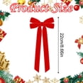 thumbnail image 3 of Velvet Christmas Tree Bows, 8.66-Inch Large Ribbon Bow Ornaments for Christmas Tree, Wreath, Garland, Gift Wrapping, Mantel and Holiday Home Decor, 3 of 4