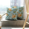 thumbnail image 6 of LALILO Throw Pillow Covers Blue Beautiful Floral Blossom Botanical Cushion Cover 18" x 18", 2 Pack, 6 of 6