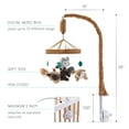 thumbnail image 6 of The Peanutshell Whimsical Woodland Baby Musical Crib Mobile, 12 Lullabies, 6 of 8