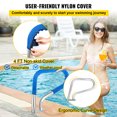 thumbnail image 3 of VEVOR Pool Rail 30x22 Pool Railing 304 Stainless Steel 250lbs Load Capacity Silver Rustproof Pool Handrail Humanized Swimming Pool Handrail with Blue Grip Cover & M8 Drill Bit & Self-Taping Screws, 3 of 9