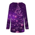 thumbnail image 4 of Aofany Plus Size Christmas Shirts for Women Xmas Tree Print Holiday Tops Long Sleeve Crewneck Tunic Blouses, 4 of 4