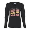 thumbnail image 2 of Wild Bobby, World's Best Bonus Mom Mother's Day Womens Graphic Long Sleeve Tee, Black, Small, 2 of 6