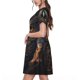 thumbnail image 2 of Disketp Classical Style Brown Owl para Vestido de Manga Corta para Mujeres, Vestidos de Verano para Mujeres, Casual y Holgado para la Playa, 2 of 6