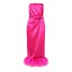 thumbnail image 3 of Txlixc, vestido largo de Color liso para mujer, vestido sin tirantes con dobladillo con adorno de felpa, vestido con abertura en la espalda, vestido doche con espalda descubierta en el pecho Txlixc  Estilo de ocio, 3 of 5