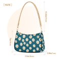 thumbnail image 3 of FORMRS Womens Shoulder Bag with Chain Strap Clutch Purse Cute Tote Handbag, Green Daisy Pattern, 3 of 7